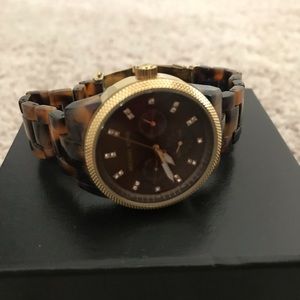 Tortoise and Gold Michael Kors Watch